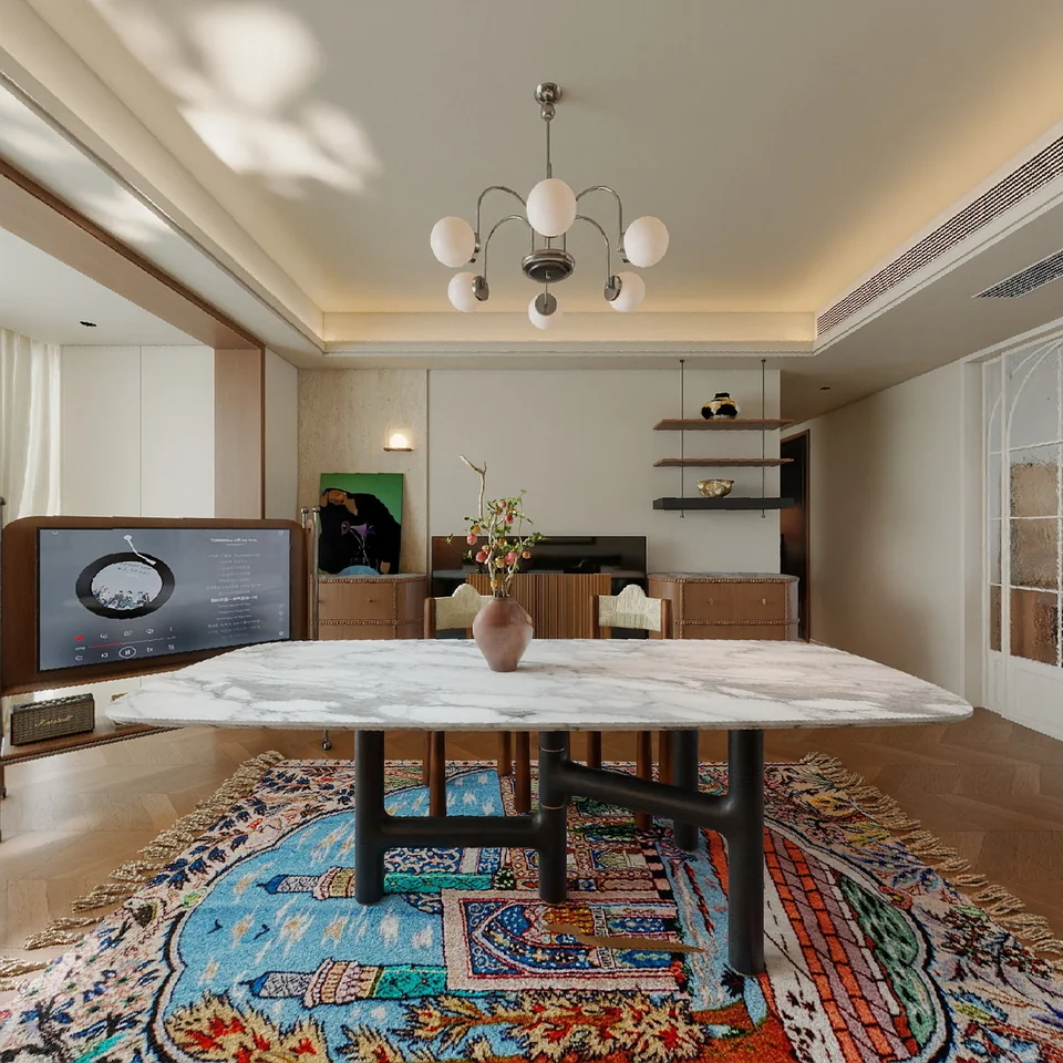 Sage & Walnut Residence design visualization
